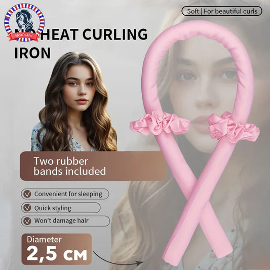Heatless Curling Set – Satin No Heat Hair Curler with Headband