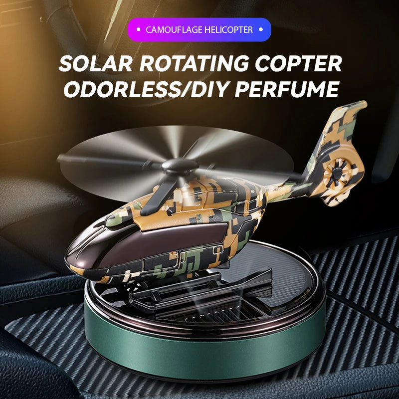Solar Helicopter Car Air Freshener – DIY Aroma Diffuser Ornament
