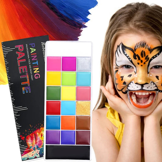 Surnelia Artist-Pro: 20-Color Face & Body Paint Palette