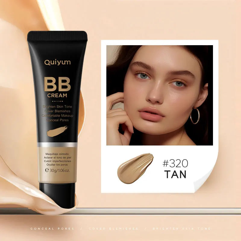 High Coverage BB Cream – Waterproof, Long-Lasting Brightening Face Foundation
