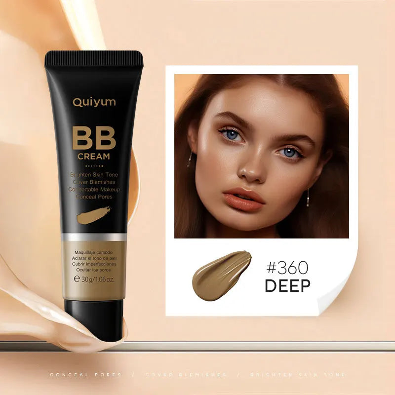 High Coverage BB Cream – Waterproof, Long-Lasting Brightening Face Foundation