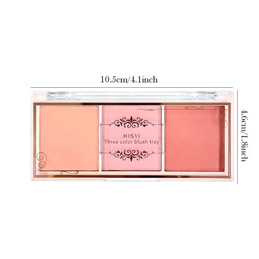 HISYI 3-Color Blush – Matte Natural Finish Rouge