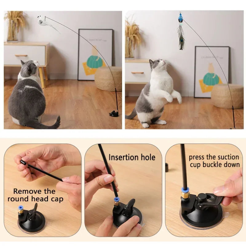 BirdieHunt: Interactive Feather Teaser Wand
