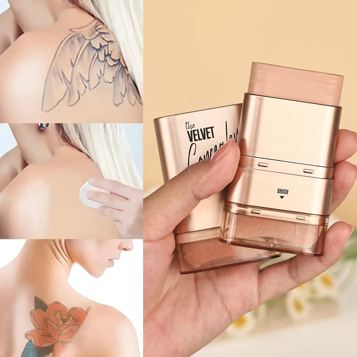 2-in-1 Foundation & Concealer Stick – Waterproof Full Coverage