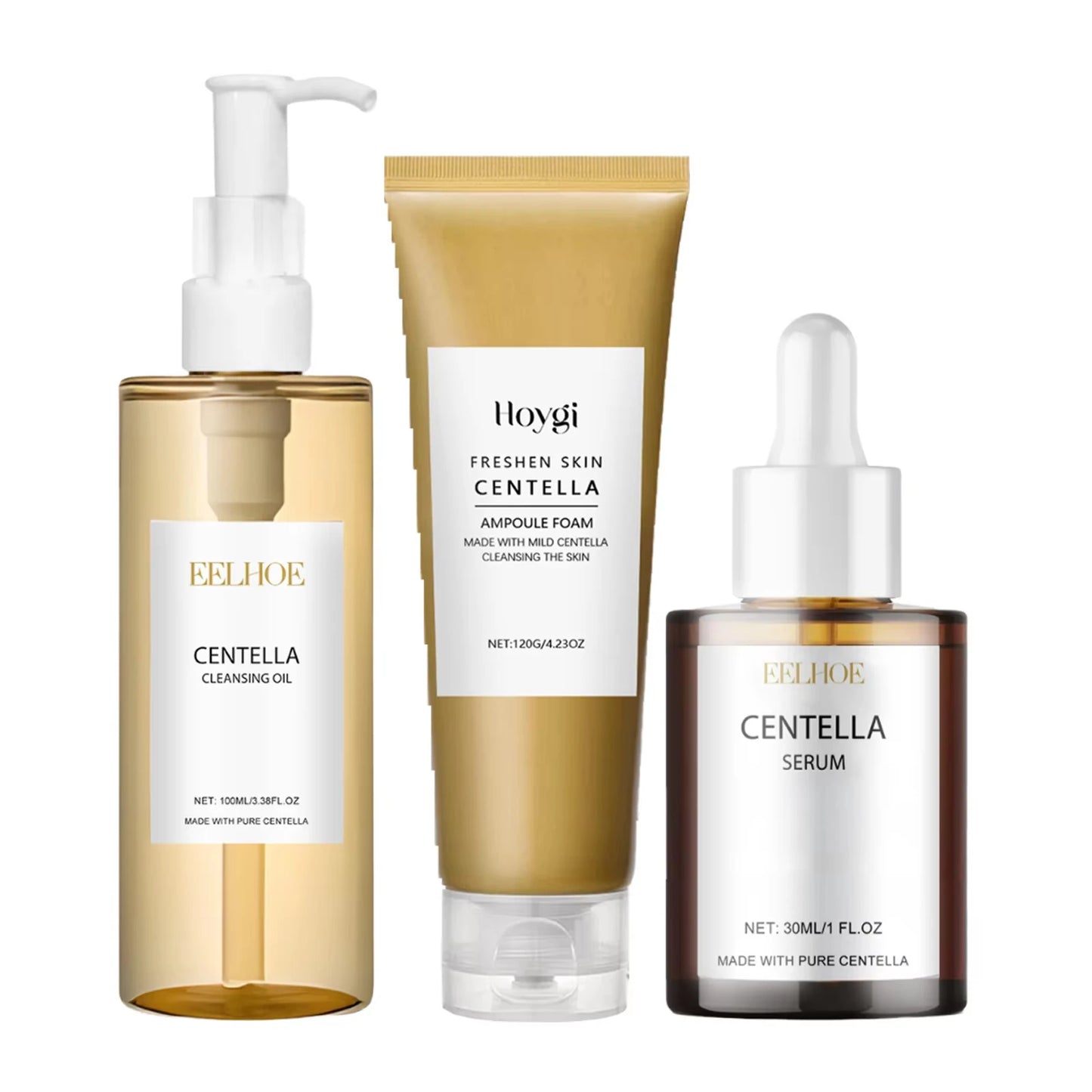Centella Skincare Kit – Cleansing Oil, Face Wash & Serum for Soothing & Barrier Repair