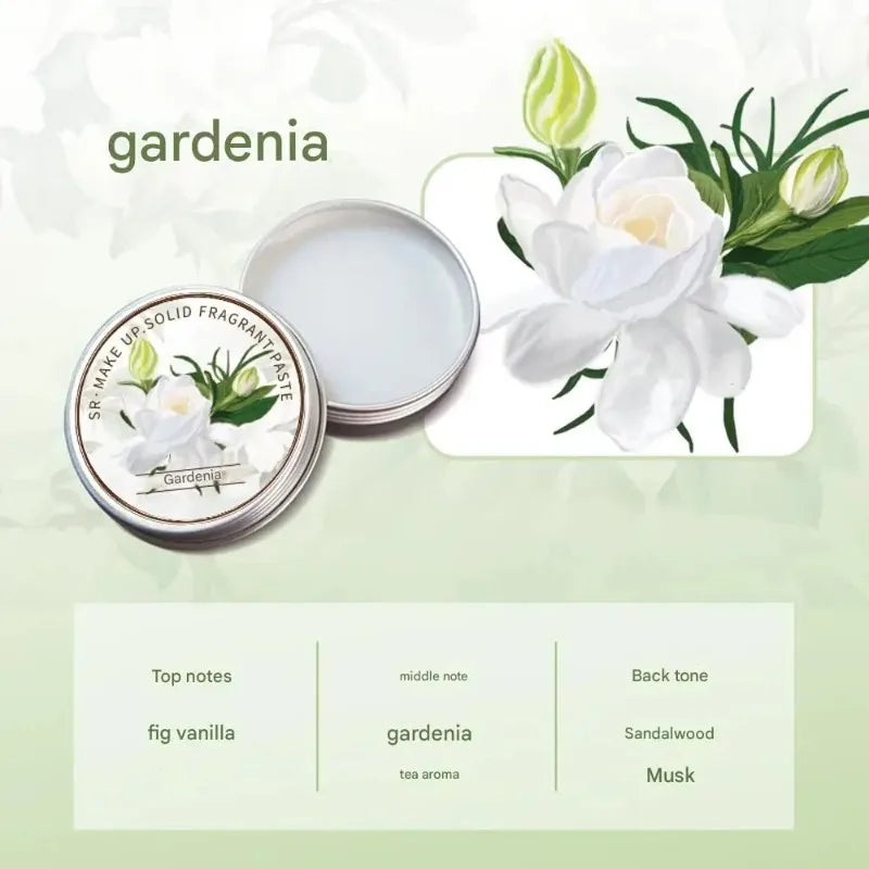 Solid Perfume Balm – Jasmine & Rose Floral Long-Lasting Fragrance (Portable)