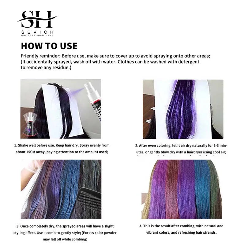 Temporary Hair Color Spray – Washable One-Time Hair Dye