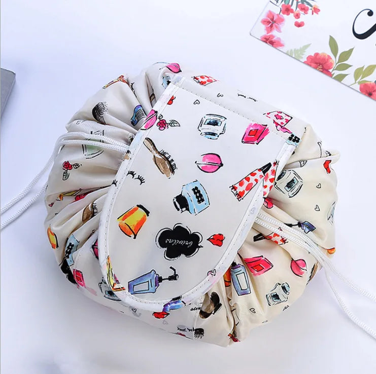 Drawstring Cosmetic Bag – Waterproof Travel Makeup Organizer