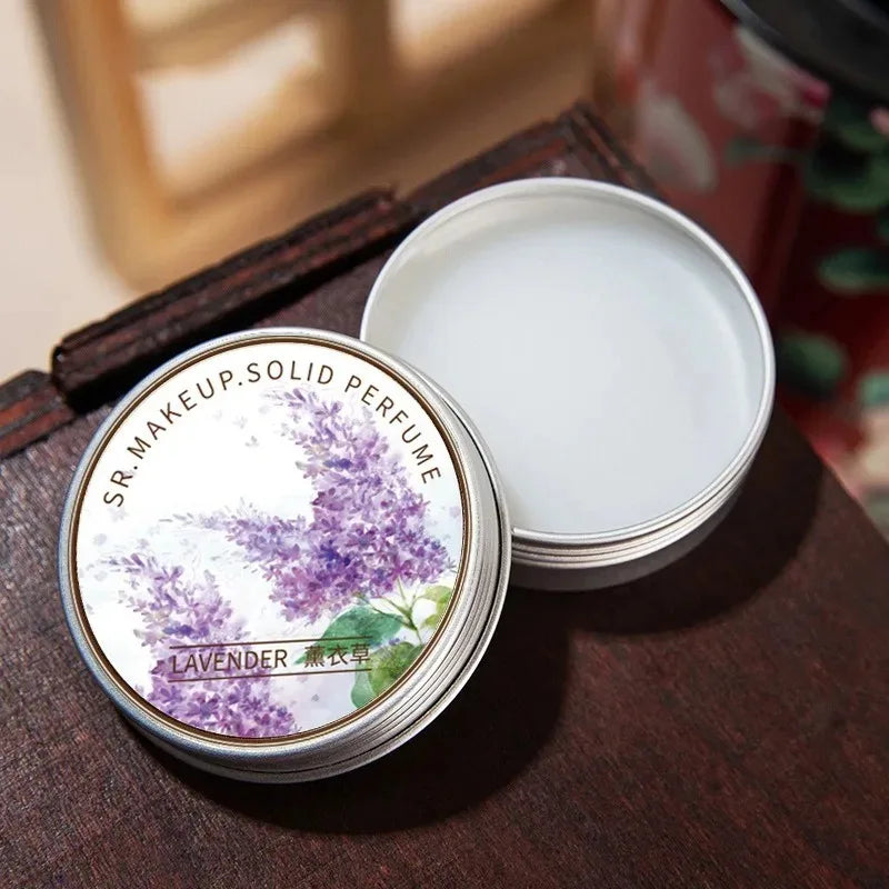 Solid Perfume Balm – Jasmine & Rose Floral Long-Lasting Fragrance (Portable)