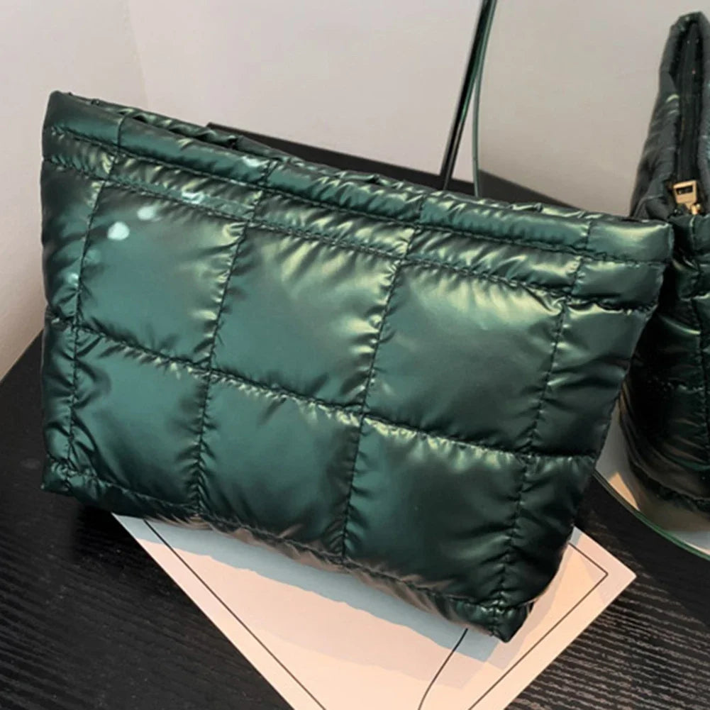 Quilted Padded Travel Makeup Organizer Bag