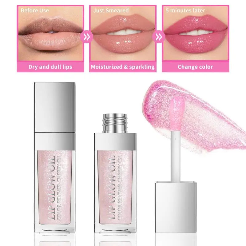 Color Changing Crystal Jelly Lip Oil – Moisturizing & Nourishing