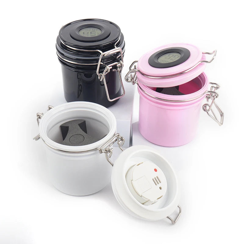 Eyelash Glue Storage Jar – Airtight with Hygrometer