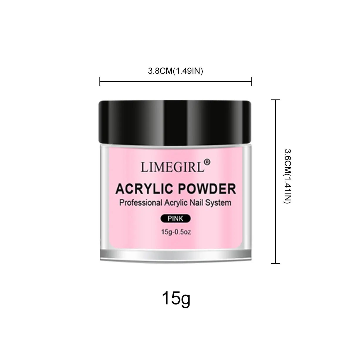 LIMEGIRL Acrylic Nail Powder Set – 5 Colors Professional Extension