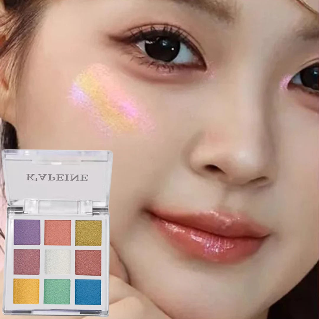 Surnelia Prism: 9-Color Multichrome Chameleon Eyeshadow Palette