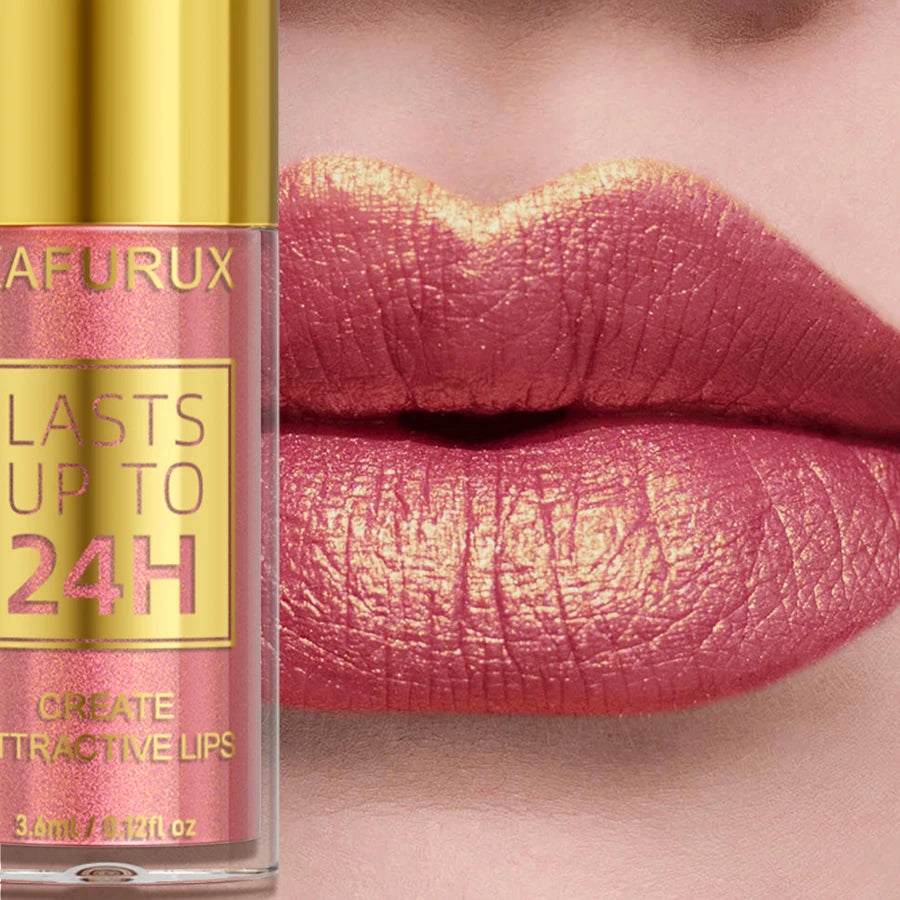 Metallic Glitter Lip Gloss – Long Lasting Waterproof Shine