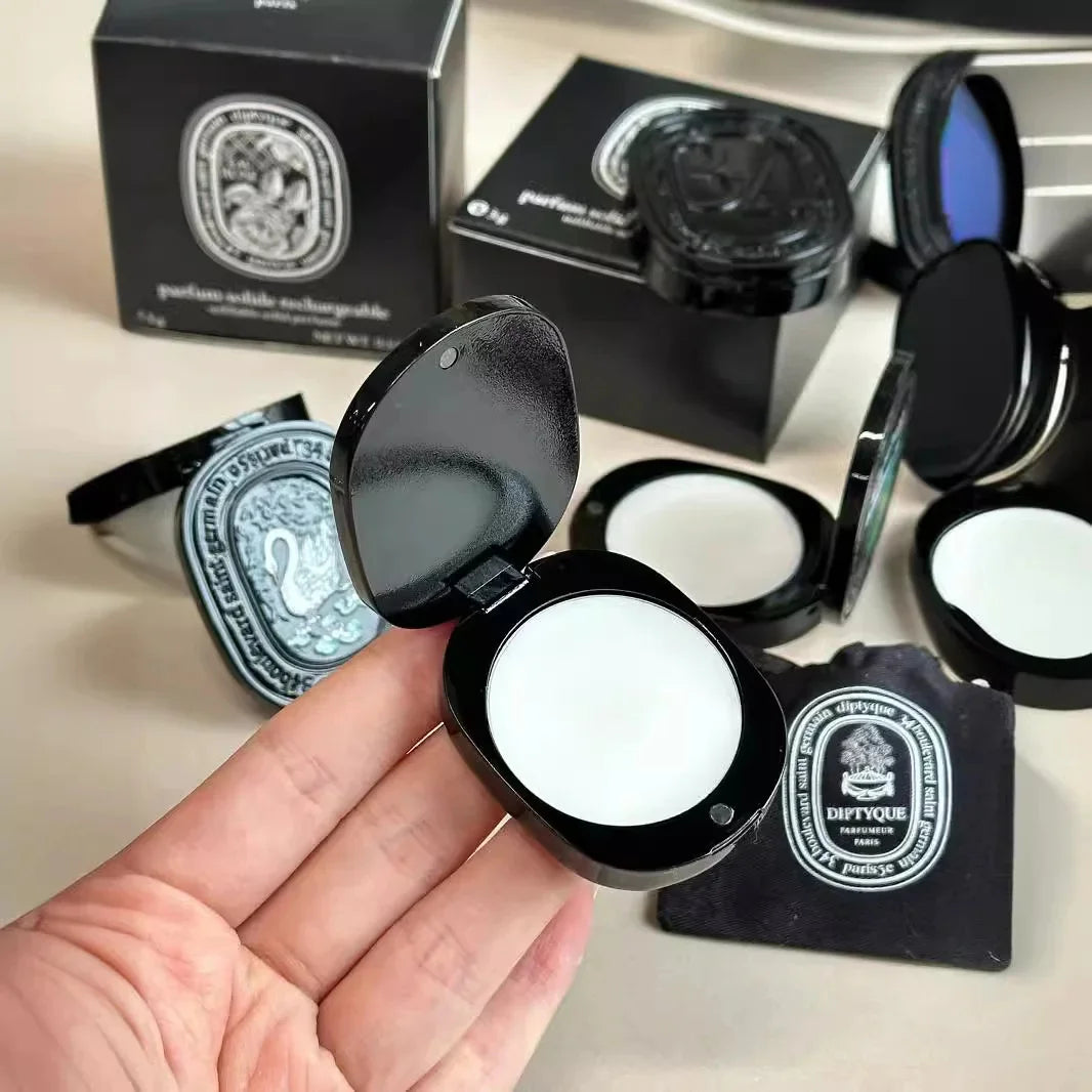 Elegant Solid Perfume Compact – Unique Floral Scented Balm