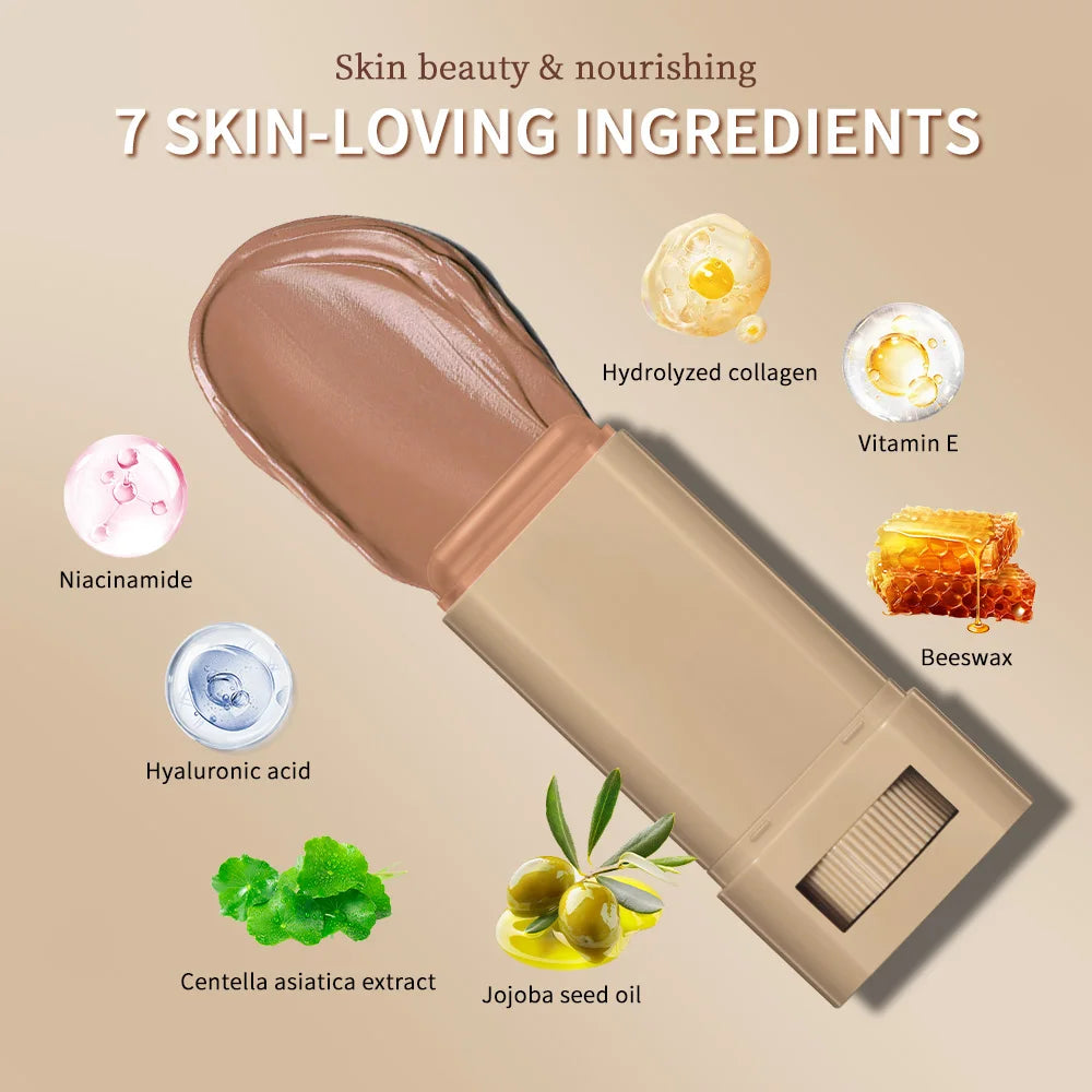 Skin Tint Foundation Stick – 6 Colors Travel Makeup Balm