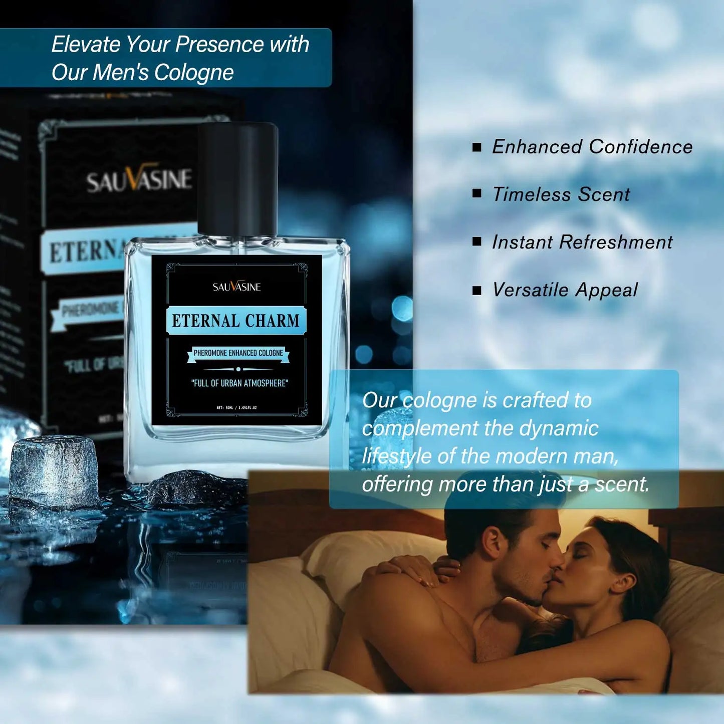 50ML Pheromone Perfume For Man Hypnosis Cologne For Men Dating Attract Women Long Lasting Pheromone Enhanced Light Fragrance