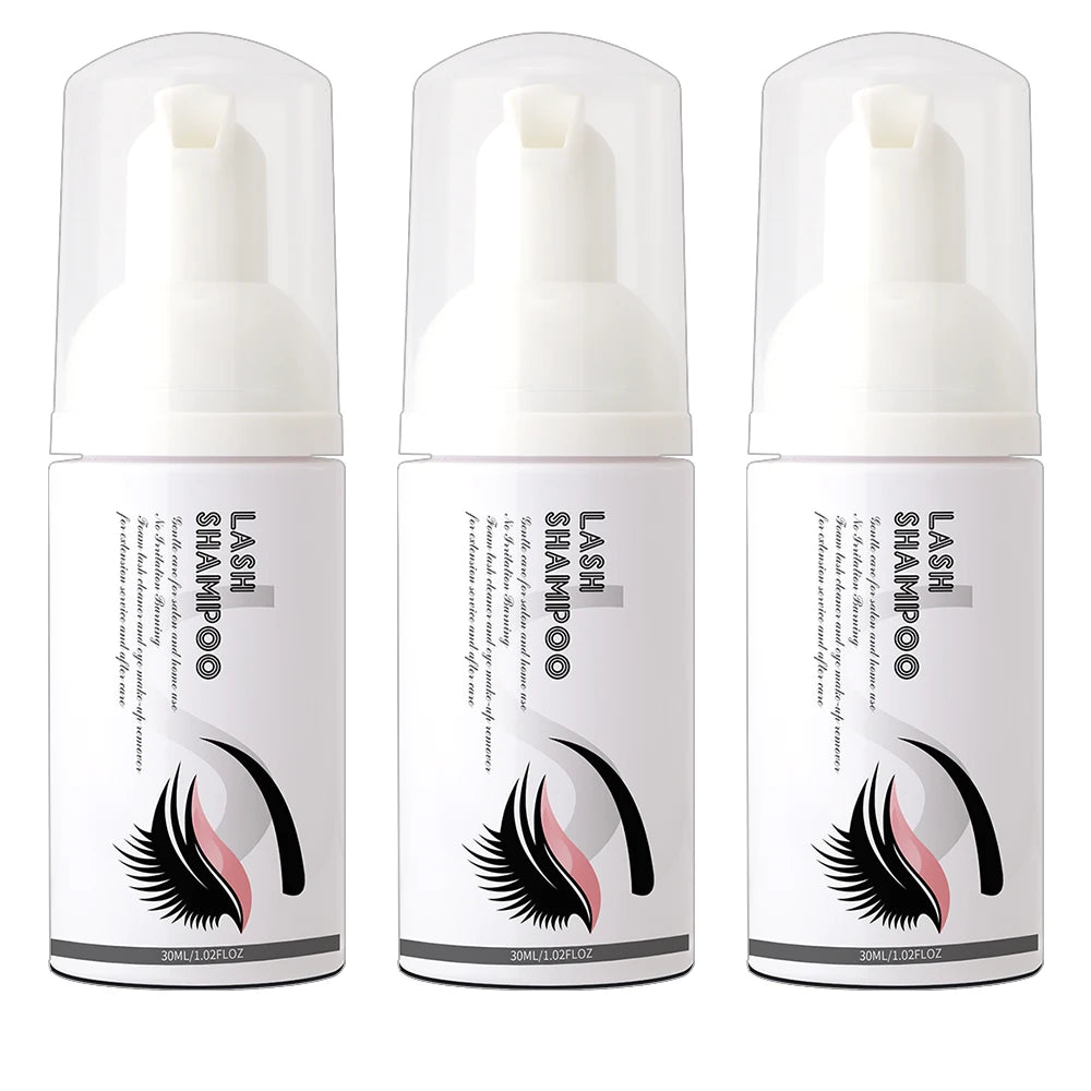 Professional Eyelash Extension Foam Cleanser – Deep Cleaning Set with Brush