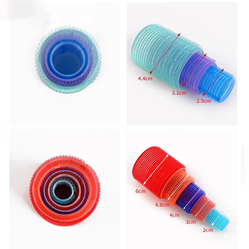 6pcs Self-Grip Hair Rollers – Heatless Curling & Volume Tools