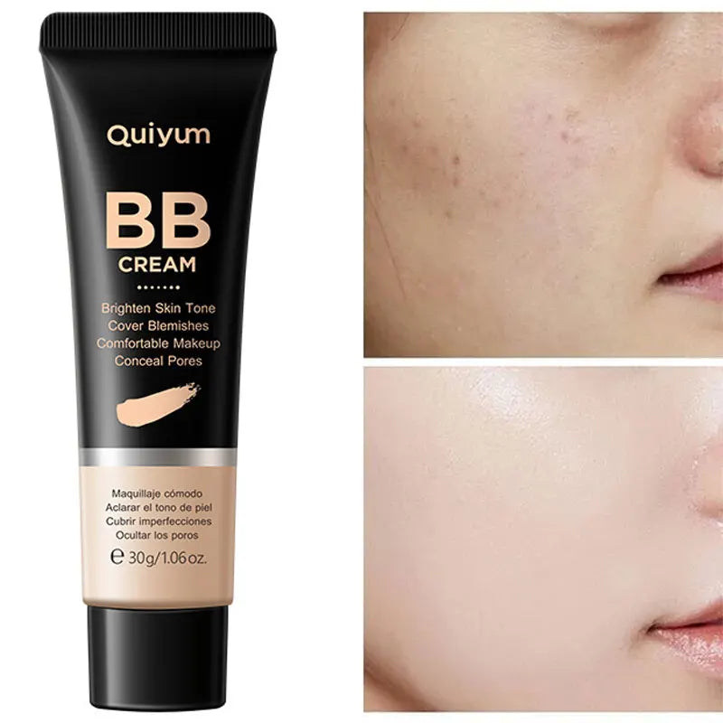 High Coverage BB Cream – Waterproof, Long-Lasting Brightening Face Foundation