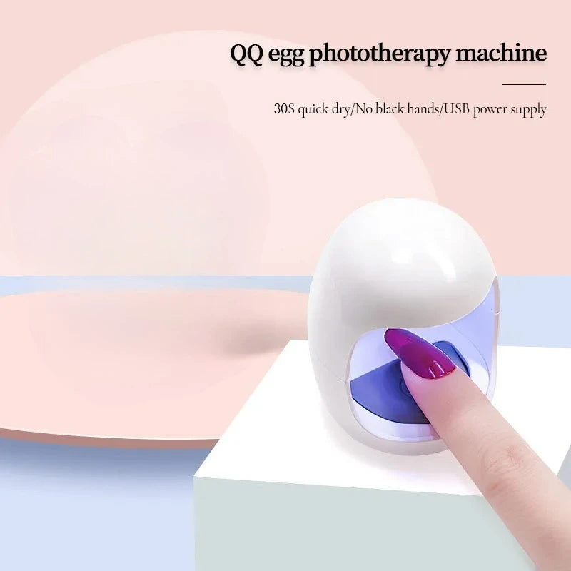 Mini Eggshell UV LED Nail Lamp – Portable Gel Nail Dryer USB
