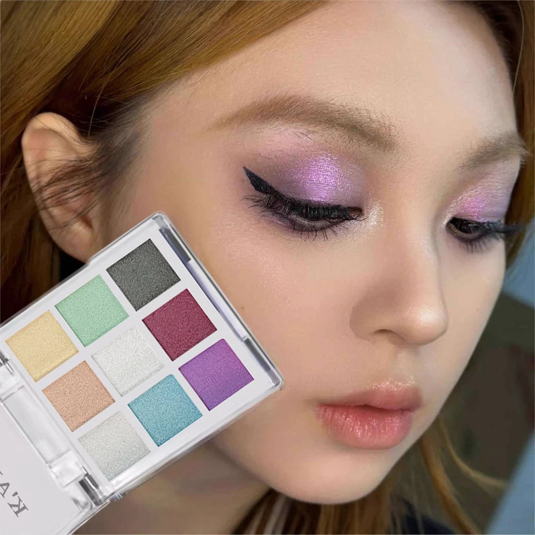 Surnelia Prism: 9-Color Multichrome Chameleon Eyeshadow Palette