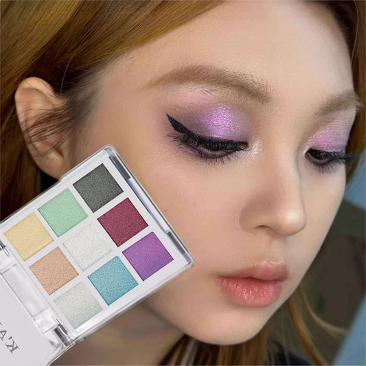 Surnelia Prism: 9-Color Multichrome Chameleon Eyeshadow Palette