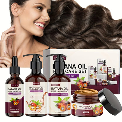Batana Oil Hair Care Set – Shampoo, Conditioner, Mask & Scalp Oil