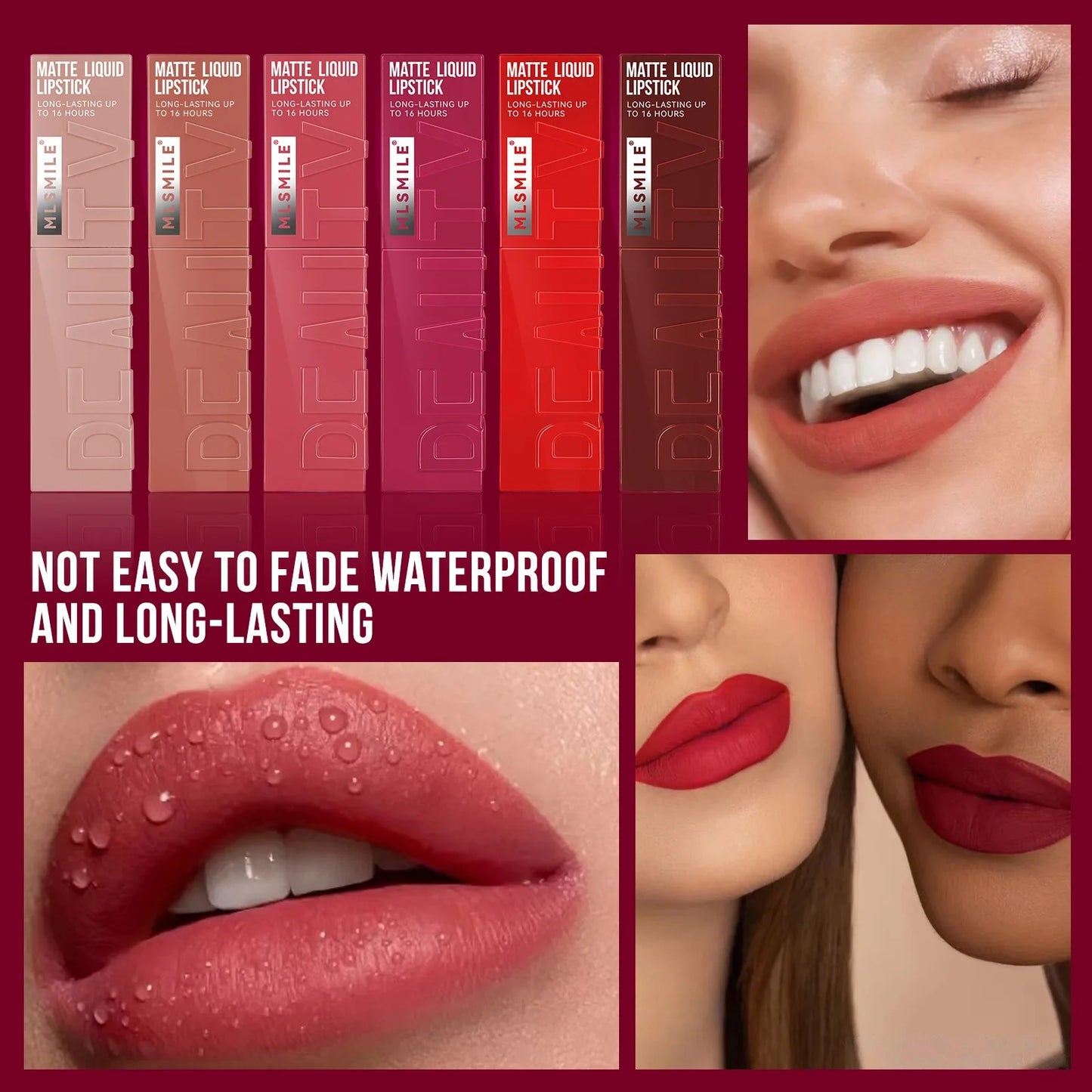 Professional Velvet Matte Liquid Lipstick – Waterproof & Non-Stick Formula