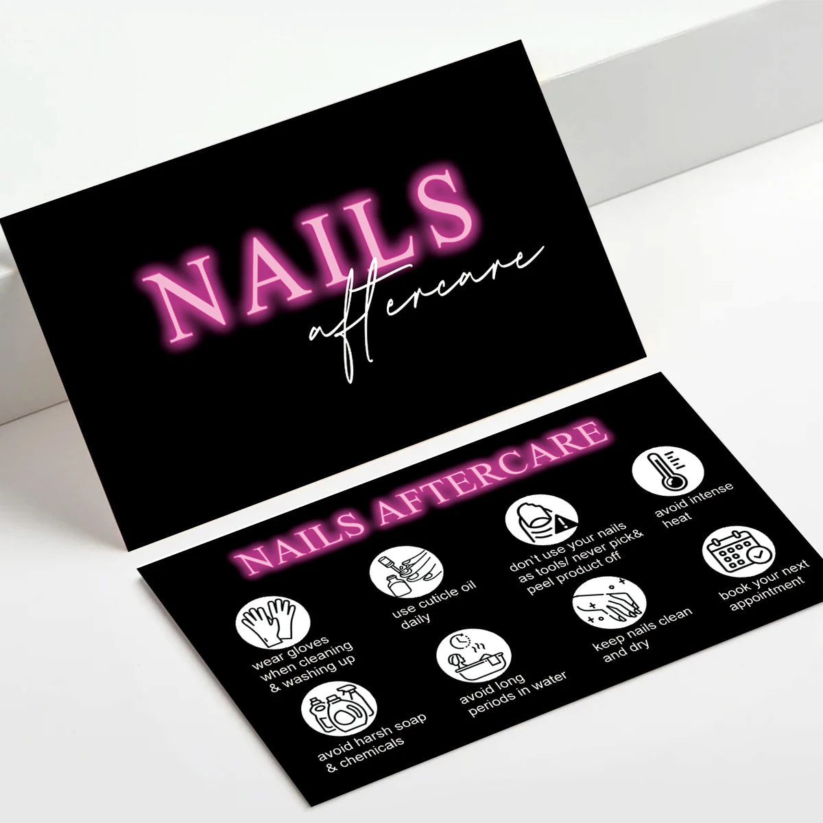 50pcs Nail Business Cards – Press On Nail Loyalty Cards