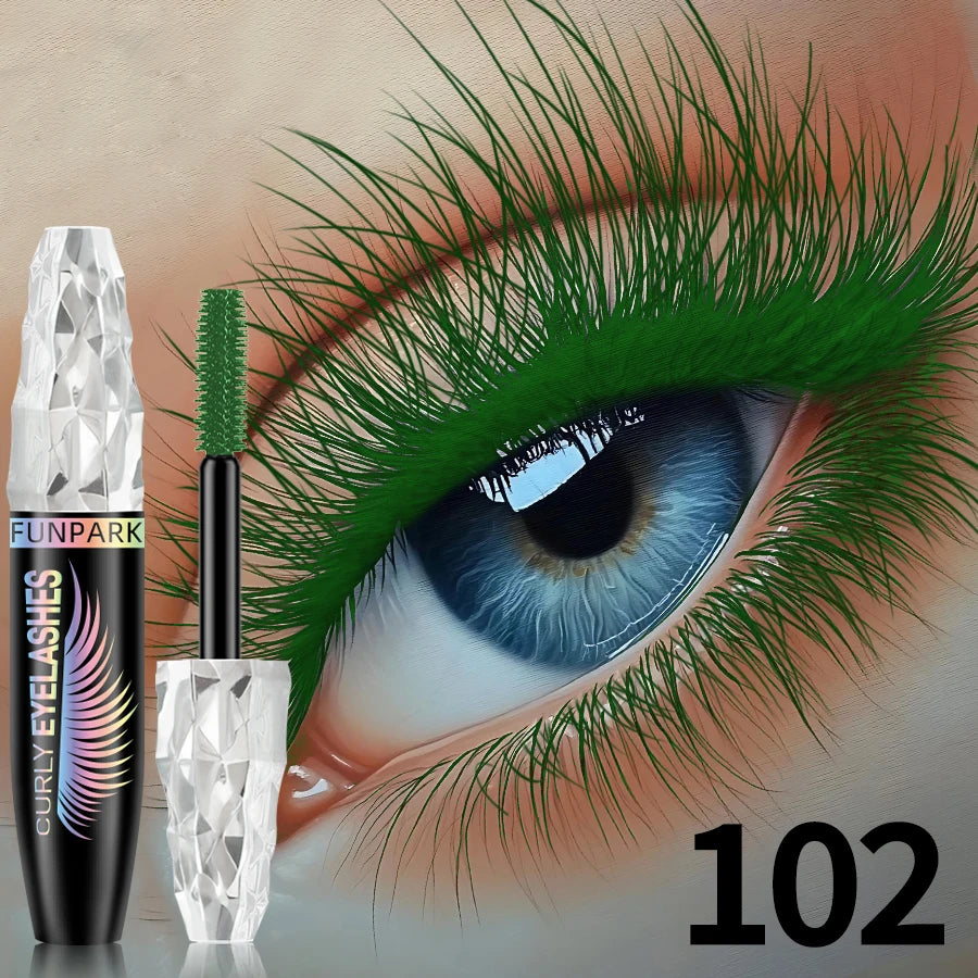 9-Color Waterproof Mascara – Lengthening & Volumizing Formula