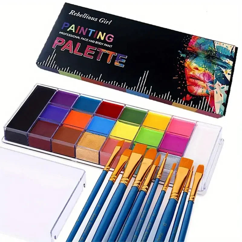 Surnelia Artist-Pro: 20-Color Face & Body Paint Palette