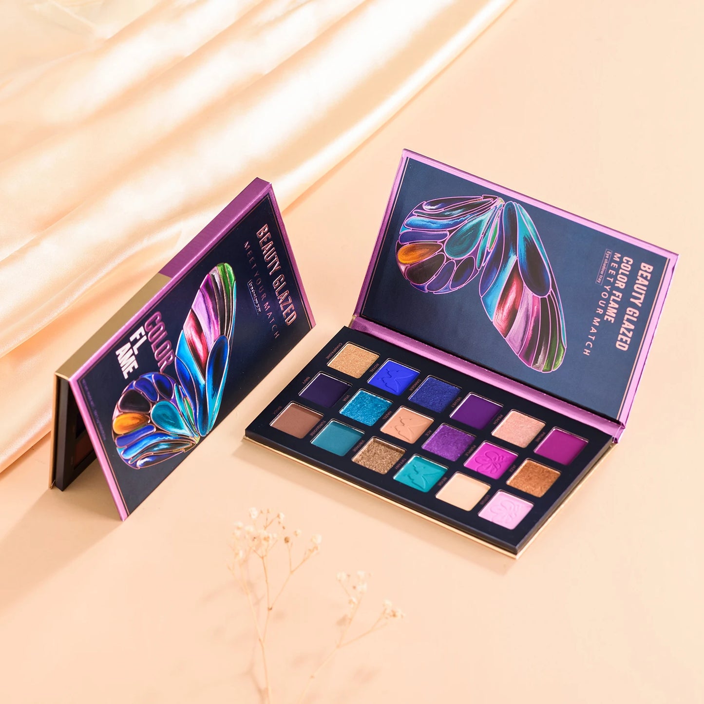 Butterfly 18-Color Eyeshadow Palette – Matte Shimmer Nude Makeup