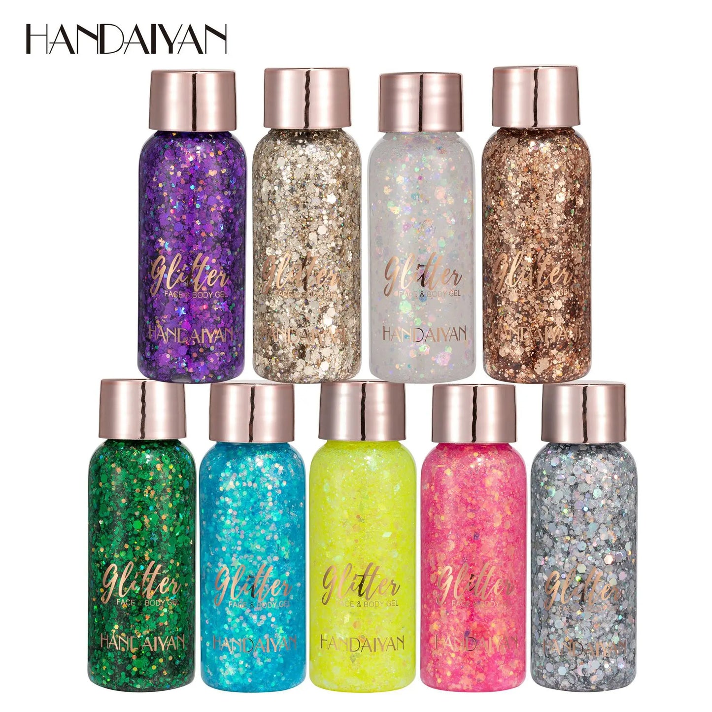Face & Body Glitter Stickers – Rhinestone Gel Makeup for Festival