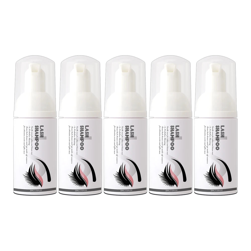 Professional Eyelash Extension Foam Cleanser – Deep Cleaning Set with Brush