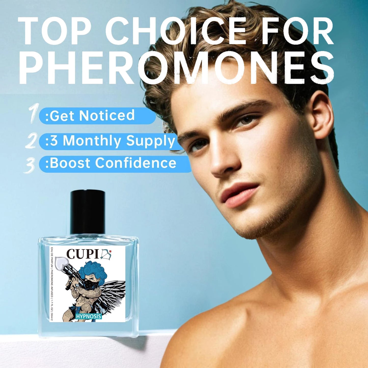 Cupid Men’s Eau de Parfum – Infused Cologne Fragrance (50ml)