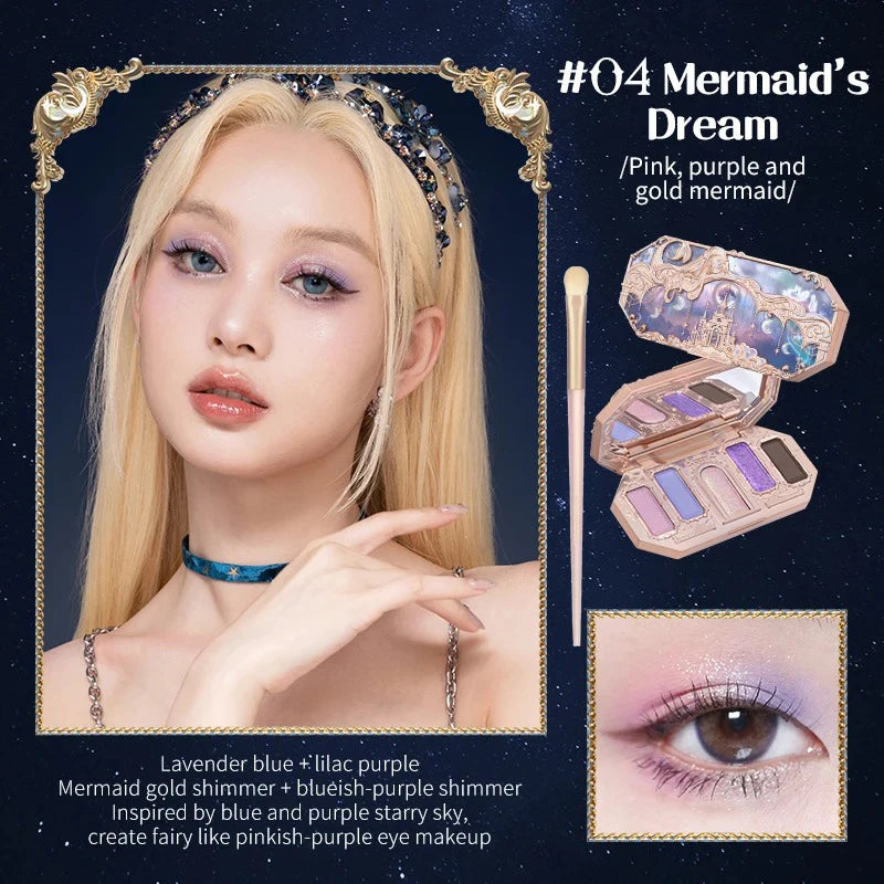 Flower Knows Swan Ballet Eyeshadow Palette – 6 Colors Matte & Shimmer