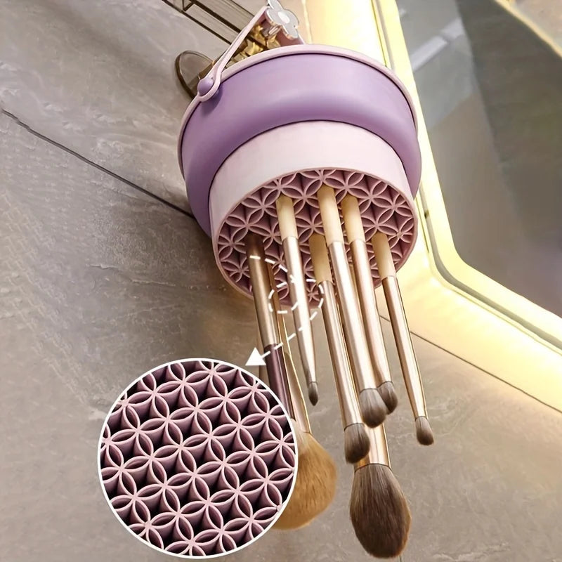 3-in-1 Silicone Makeup Brush Cleaner & Drying Rack