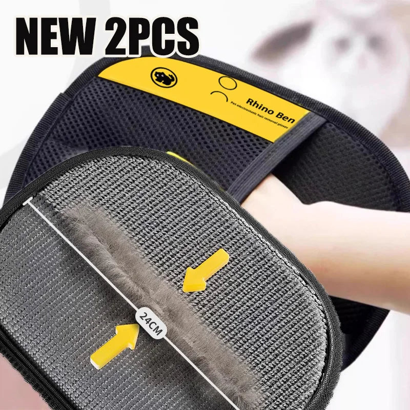 PetMassage: Double-Sided Grooming & Deshedding Gloves