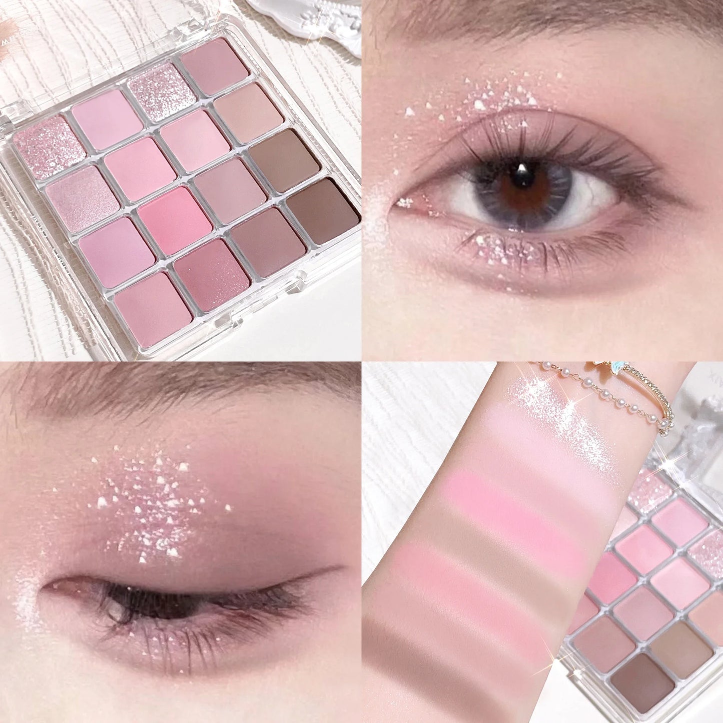 XIAOYUMI 16-Color Contour & Highlighter Palette – Waterproof Long Lasting