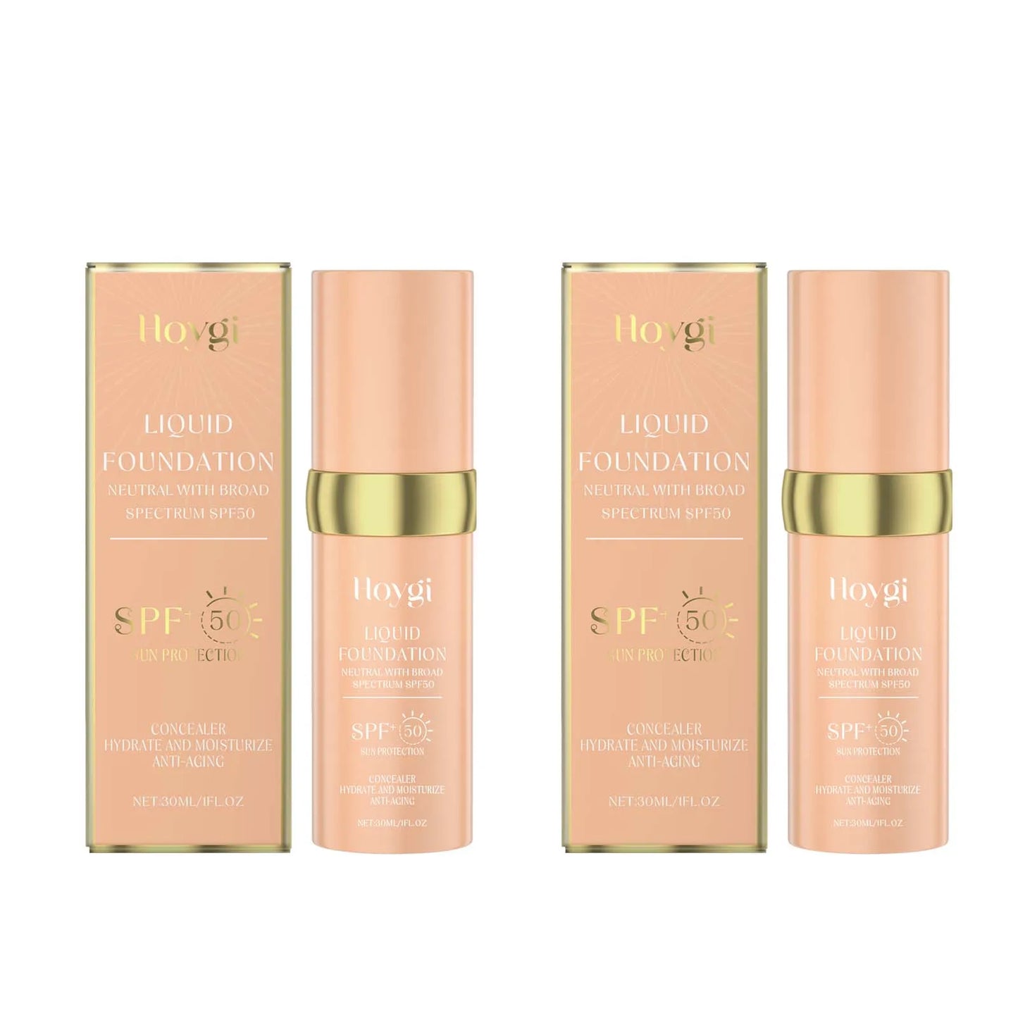 Liquid Face Foundation – SPF 50, Temperature Change Coverage & Hydrating Makeup Base