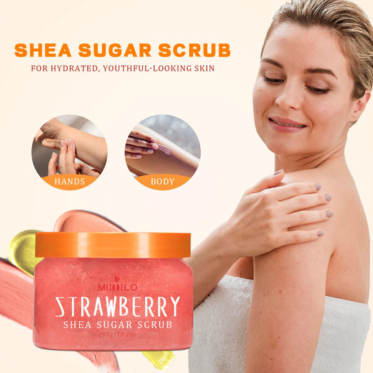 VelvetGlow: Shea Sugar Exfoliating Body Scrub