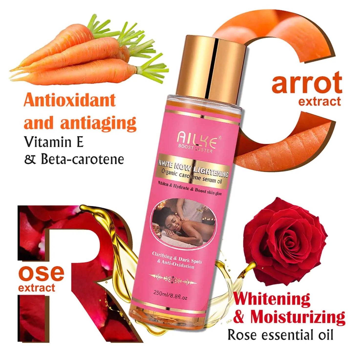 AILKE Carotene Body Oil – Brightening & Hydrating Care 250ml
