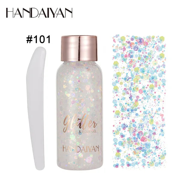 Face & Body Glitter Stickers – Rhinestone Gel Makeup for Festival