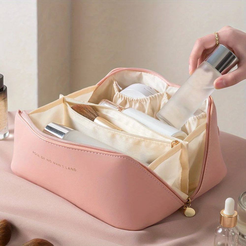 Women Makeup Organizer Bag – Travel Cosmetic Storage Pouch