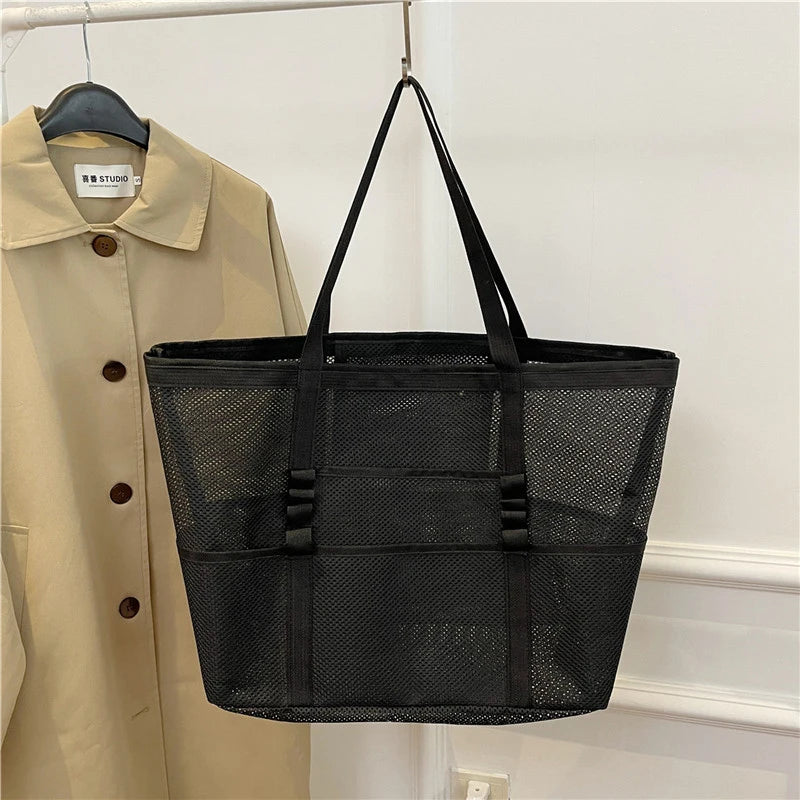 Portable Mesh Beach Bag – Travel & Storage Tote