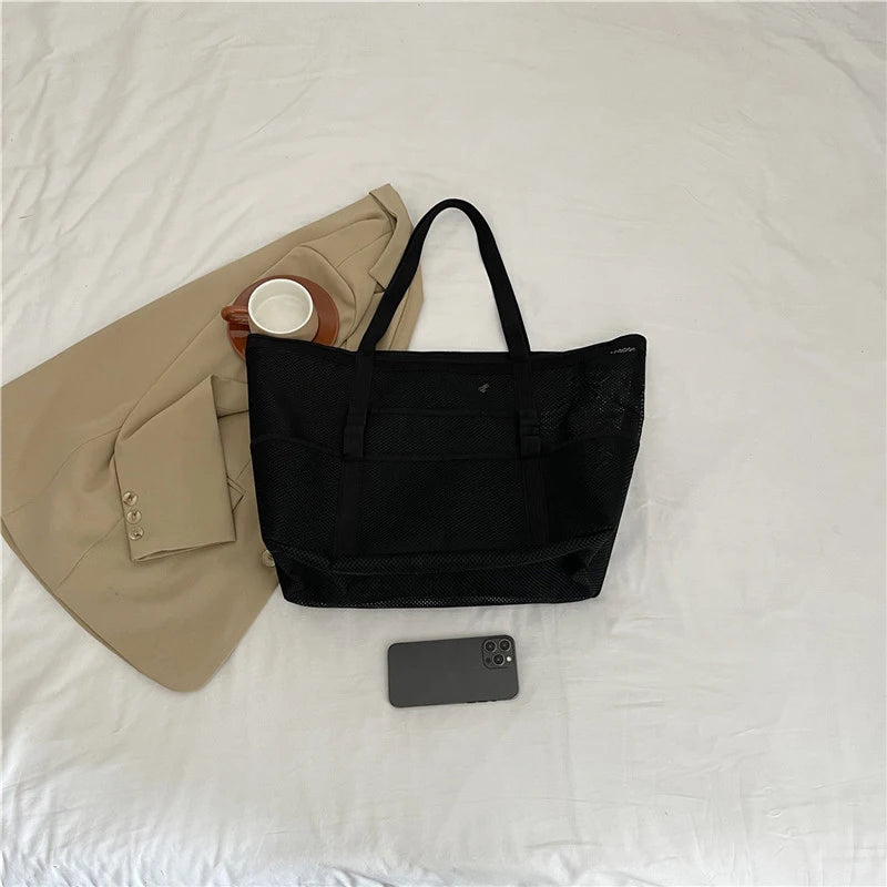 Portable Mesh Beach Bag – Travel & Storage Tote