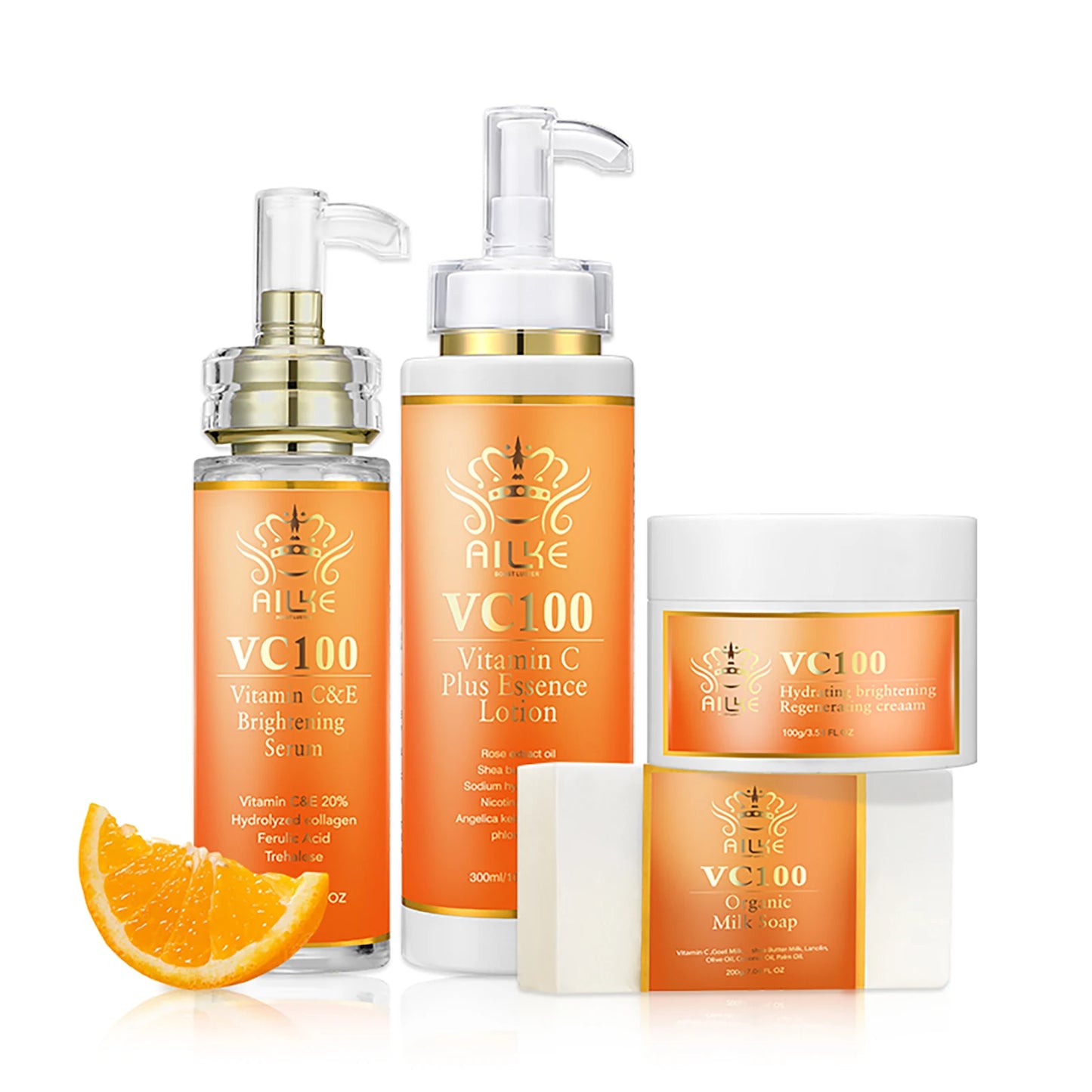 AILKE Vitamin C Skin Care Set – Collagen & Vitamin E Hydrating Care