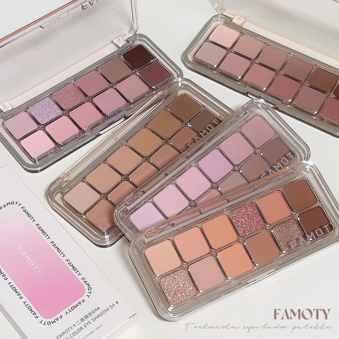 12-Color Matte Eyeshadow Palette – Earth Tone Long Lasting Makeup